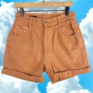 VTG Cactus Jeans Burnt Orange Jean Shorts for Women Rolled Hem Sz 28